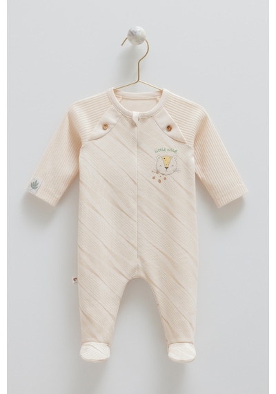 Caramell Good Baby Önden Fermuarlı Tulum Bej