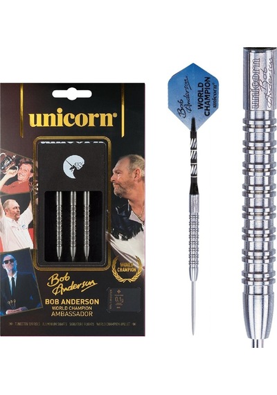 Unicorn Bob Anderson World Champion % 90 Naturel Tungsten Çelik Uçlu Dart Oku