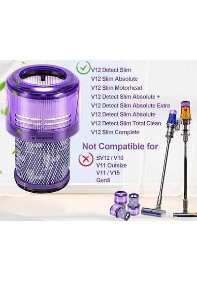 Dyson V12 Uyumlu Hepa Filtre 1 Adet