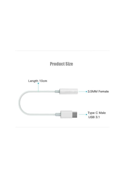 Type C To 3.5Mm Kulaklık Çevirici Dönüştürücü