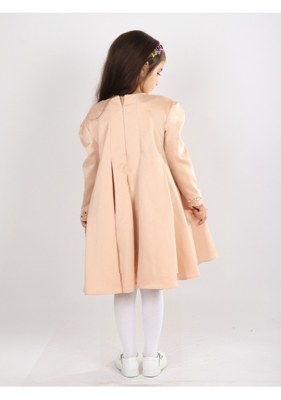 Xo Kids Kız Çocuk Elbise 6-10 Yaş 1628 Bej