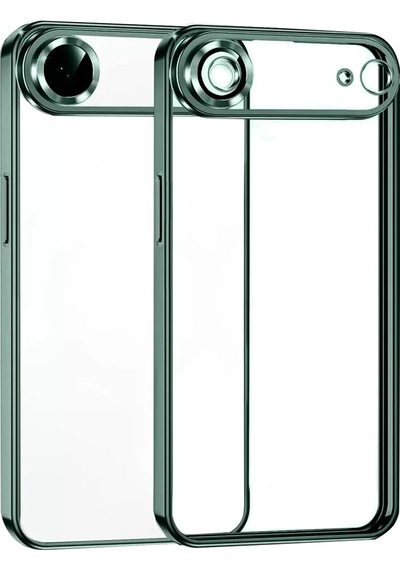 Newface Apple, Uyumlu iPhone 17 Air Razer Lensli Silikon - Yeşil