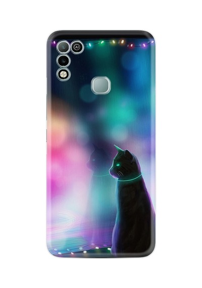 Infınıx Hot 11 Play Kılıf Silikon Desen Özel Seri Window Cat 1787