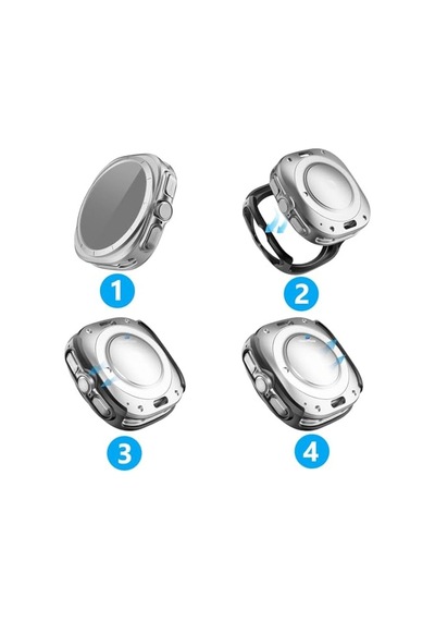 47mm Için Ekran Tam Kaplayan Kasa Kılıf Yüksek Hassasiyetli Kılıf Ultra 47mm İle Uyumludur Şeffaf