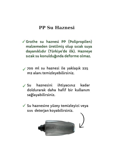 Grothe Wipe Sprey Mop Gri 2 Mop Bezli Tıpasız Sistem 700 Cc Su Hazneli Mikrofiber Parke Mermer Fayans İçin Üretici Ga