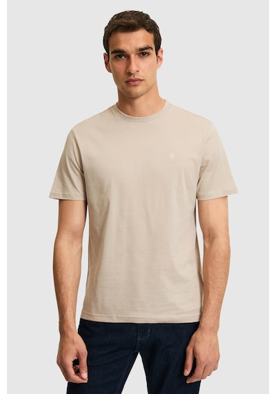 U.S. Polo Assn. U.s. Polo Assn. Erkek Taş Tişört Basic 50326953-vr049 Taş Rengi