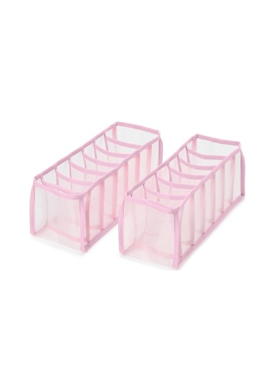 2 Adet Gardırop Düzenleyici Pembe