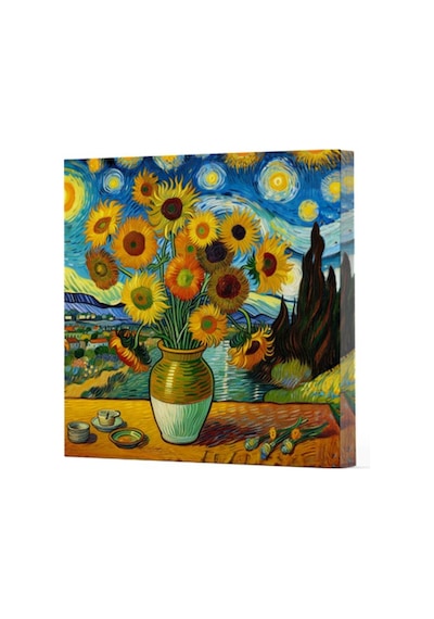 Van Gogh 10 Ayçiçekleri - Çizgisiz Yan Boyamalı Defter Diğer