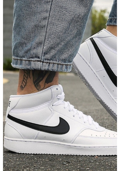 Nike Court Vision Mid White Sneaker Bilekli Günlük Beyaz Spor Ayakkabı