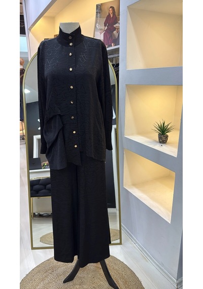 Nuss Pantolonlu Takım Siyah 1042
