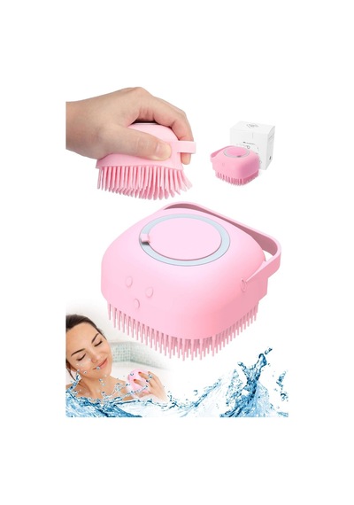 Tilbe Home Hazneli Şampuan Banyo Duş Kesesi Pembe