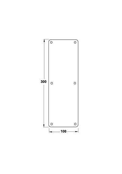 Hafele İtme plakası p.çelik mat 100x300mm 987.11.340