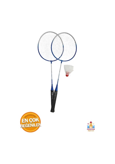 Badminton Raketi Oyun Seti 2 Adet Raket Yanında Oyun Topu Hediyeli Demir Saplı Yumuşak File