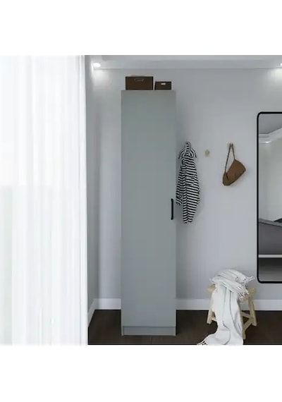 Yaman Tek Kapaklı 4 Raflı Çok Amaçlı Mutfak Kiler Ve Banyo Dolabı - Luna Luna