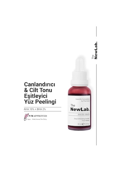The NewLab Canlandırıcı & Cilt Tonu Eşitleyici Kırmızı Peeling Serum 30 Ml (Aha 10% Bha 2%)