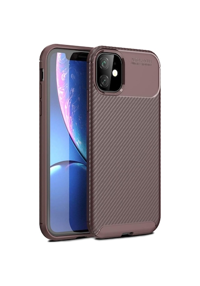Apple Uyumlu iPhone 11 Kilif Karbon Tasarim Negro Silikon Kapak 403234036