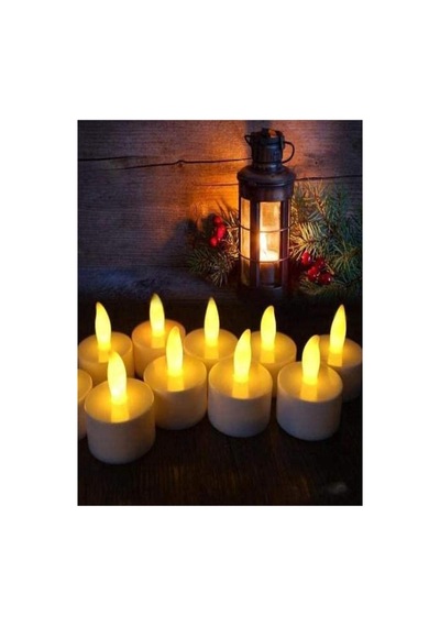 Roseroi 10 Adet Led Mum Pilli Sarı