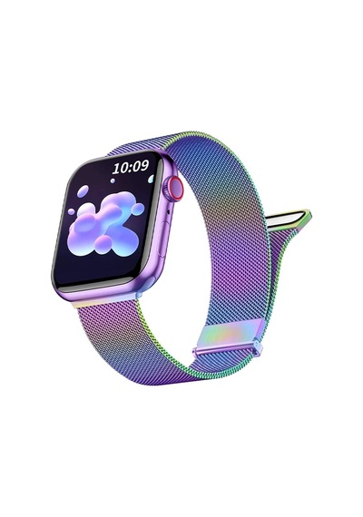 Ally Apple Uyumlu Watch 7-8 45 Mm, 6-5-4 44 Mm, 3-2-1 42 Mm Metal Milano Loop Kordon Kırmızı Mh-hs2150719281