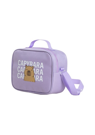 Capybara Orijinal Lisanslı Beslenme Çantası Eğlenceli Tasarım Lila