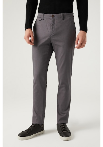 Twn Slim Fit Antrasit Armürlü Chino Pantolon 6ecc3s208232m