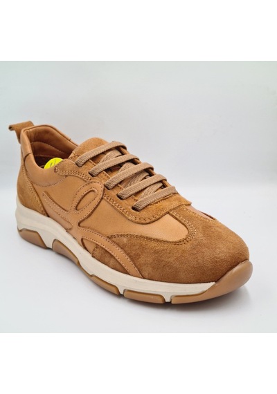 Mammamia D26ya-3575 Taba Renk Hakiki Deri Lastik Bağcıklı Kadın Günlük Casaul Sneaker Ayakkabı Taba
