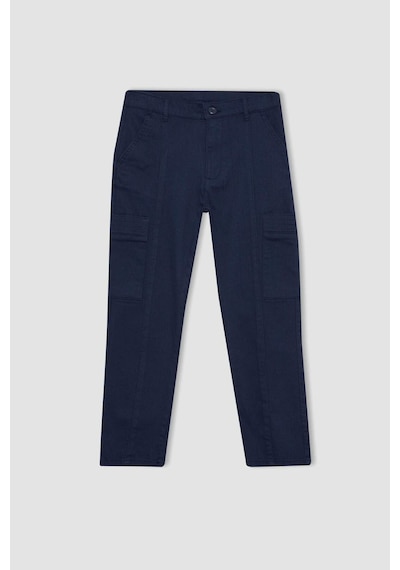 Defacto Erkek Çocuk Kargo Fit Standart Paça Twill Pantolon A4936a823wnnv256 Lacivert