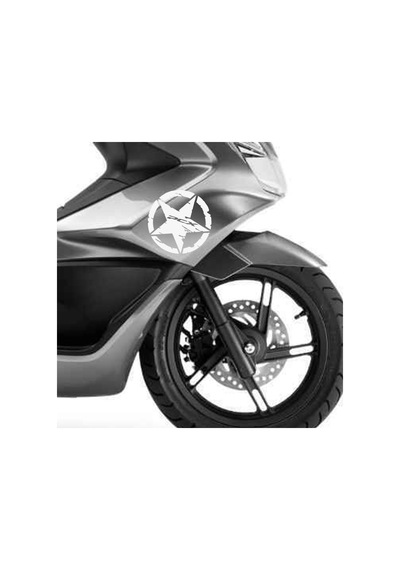Deeb Army Honda Pcx Yıldız Sticker Etiket Mat Beyaz 2 Adet