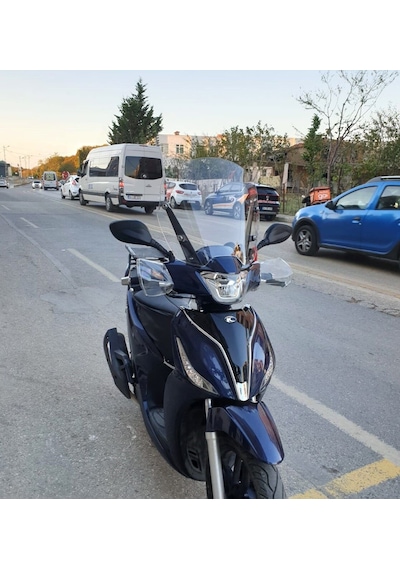 Motocam Kymco People S 200 Ön Cam 2020-2026 Model 38cm Şeffaf Renkli 4mm Sportif