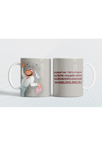 Çalışmaktan Tırlatanlar Kulübüne Hoşgeldinyar Hediye Kupa Love Bug-t Gri
