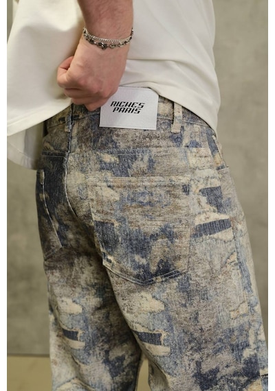 Blue Baggy Jeans Pantolon Mavi
