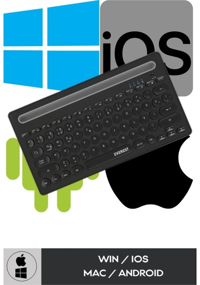 Everest KB-BT84 Bluetooth Kablosuz Klavye