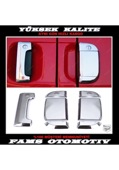Vw T4 Krom Kapı Kolu Seti 3 Kapı 1995-2003 Paslanmaz Çelik