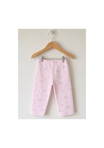 H&c Coolboy H&c %100 Pamuk Jakarlı Kuzu Desenli Bebek Tek Alt Pantolon 0-36 Ay Pembe