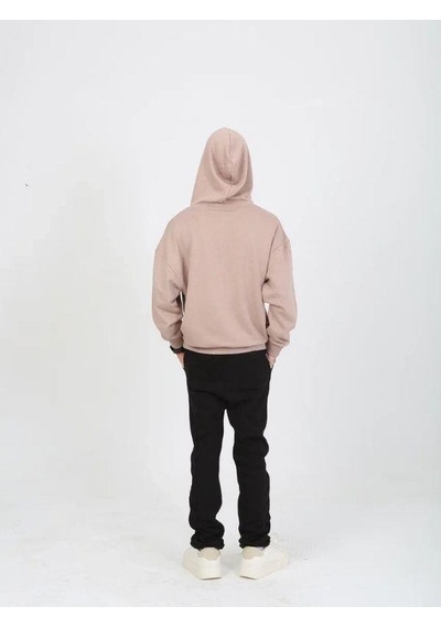 Marions Erkek Çocuk Kapüşonlu Not Hoodies Yazılı Sweatshirt-15230 Bej