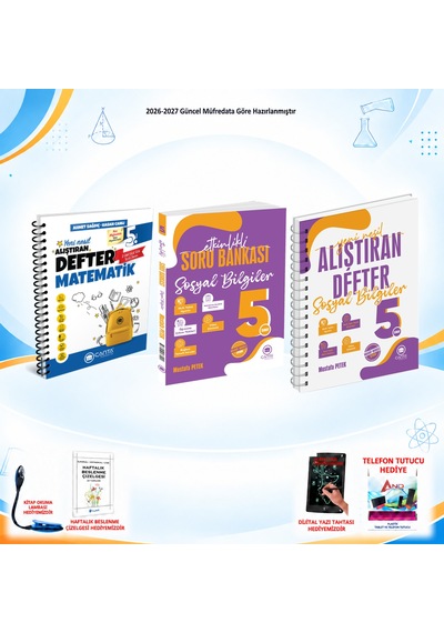 Çanta Yayınları 2026-2027 5. Sınıf Tüm Dersler 3 Kitap Sos Soru/mat-sos Defter Set