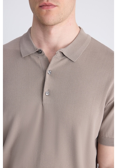 D's Damat Ds Damat Slim Fit Vizon Düz Örgü Yazlık Rayon Triko T-shirt 4hf069421001m V01