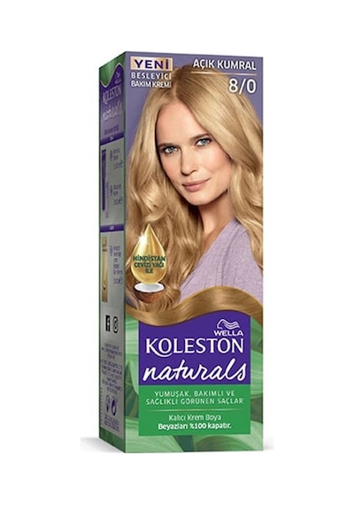 Hubrendy Tedarik Naturals Saç Boyası Açık Kumral 8/0
