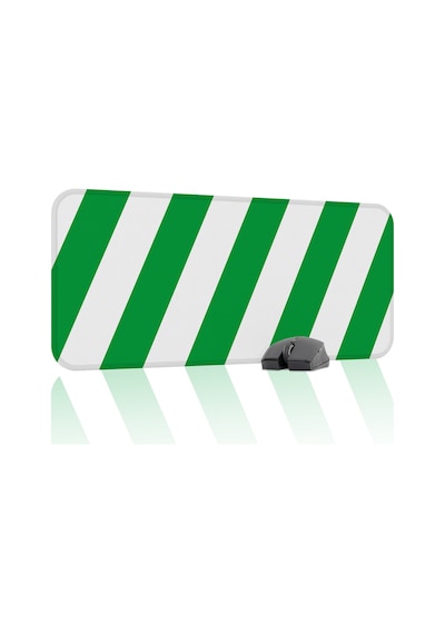 Yeşil Beyaz 70x30 Xl Taraftar Gaming Oyuncu Mouse Pad Kaymaz Taban Büyük Klavye Fare Altlığı Şerit