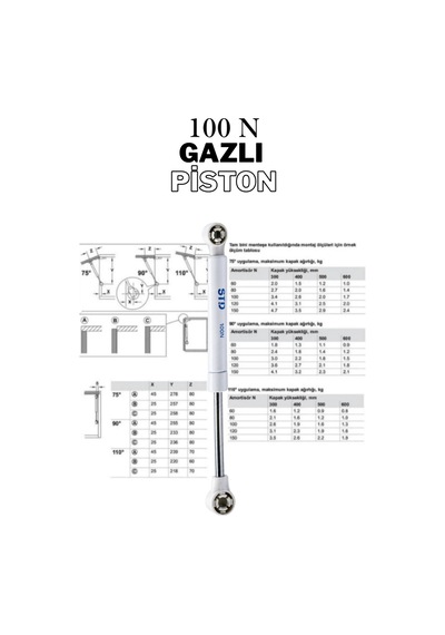 100n Gazlı Dolap Amortisörü - 27 Cm Hidrolik Kapak Pistonu - Mutfak Dolap Kapağı Makası Dolap Hidroliği Kapak Piston Beyaz Beyaz 100n Gazlı Dolap Amortisörü - 27 Cm Hidrolik Kapak Pistonu - Mutfak Dolap Kapağı Makası Dolap Hidroliği Kapak Piston Beyaz Beyaz