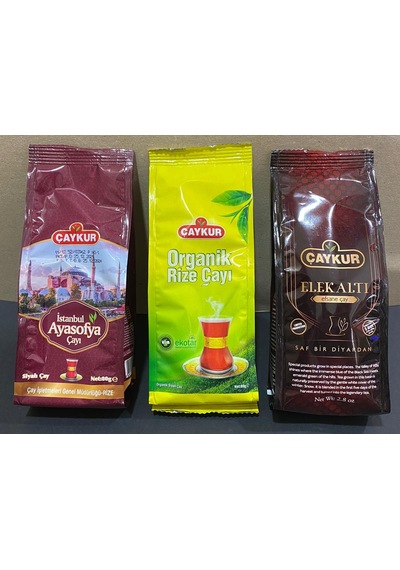 Çaykur İstanbul Ayasofya + Organik Rize + Elekaltı Siyah Çay 3 x 80 G
