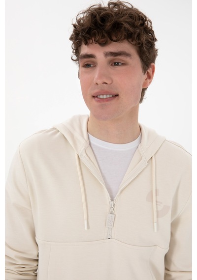 U.s. Polo Assn. Erkek Krem Sweatshirt 50290860-vr071 Krem