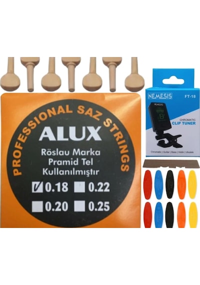 Alux 0.18 Pramid Kısa Sap Bağlama Teli 5'Li Set