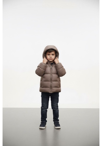 Benitto Kids Erkek Bebek Şişme Mont 51374 Kahve