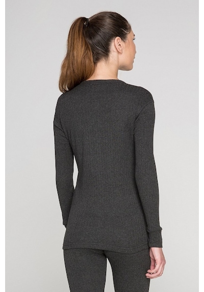 Thermoform Soft Unisex Uzun Kol Fanila Antrasit Çok Renkli