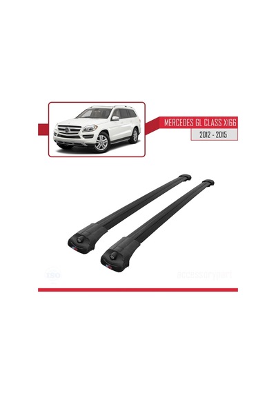 Mercedes Gl X166 2012-2015 Arası İle Uyumlu Ace-1 Ara Atkı Tavan Barı Siyah