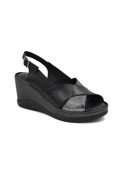 Prego Clavi Hakiki Hakiki Deri Poli Hafif Taban Dikişli Günlük Kadın Comfort Sandalet Siyah Siyah Prego Clavi Hakiki Hakiki Deri Poli Hafif Taban Dikişli Günlük Kadın Comfort Sandalet Siyah Siyah