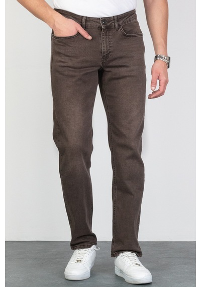 HLT Jeans Erkek Kahverengi Regular Fit Likralı Boru Paça Rahat Kesim Jean Kot Pantolon Hlthe001979 HLT Jeans Erkek Kahverengi Regular Fit Likralı Boru Paça Rahat Kesim Jean Kot Pantolon Hlthe001979