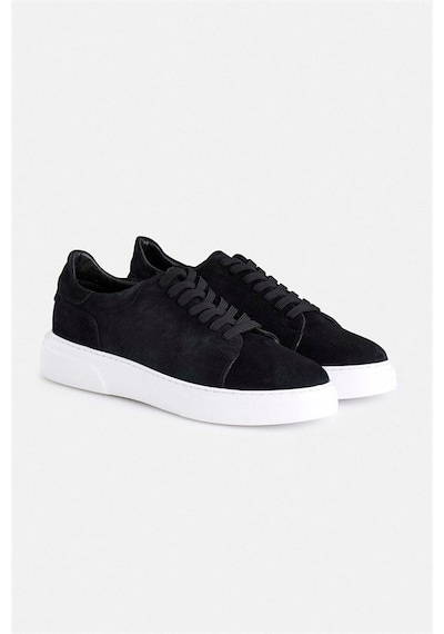 Süvari Siyah Süet Bağcıklı Sneakers Say2001500012-s09