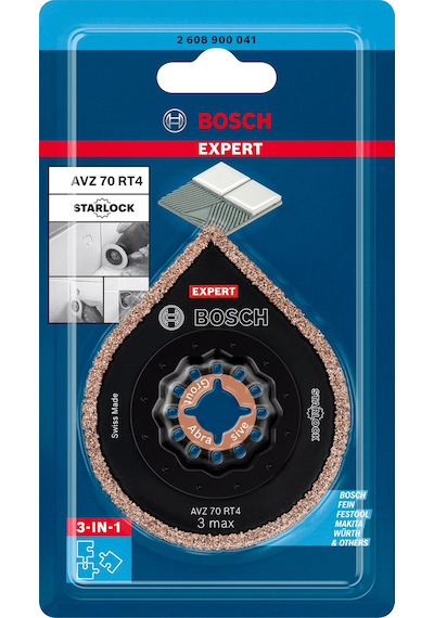 Bosch Professional 1x Expert 3 Max Avz 70 Rt4 Derzleme Tabanları Harç, Harç, Ø 70 Mm, Aksesuar Çok Fonksiyonlu Makine