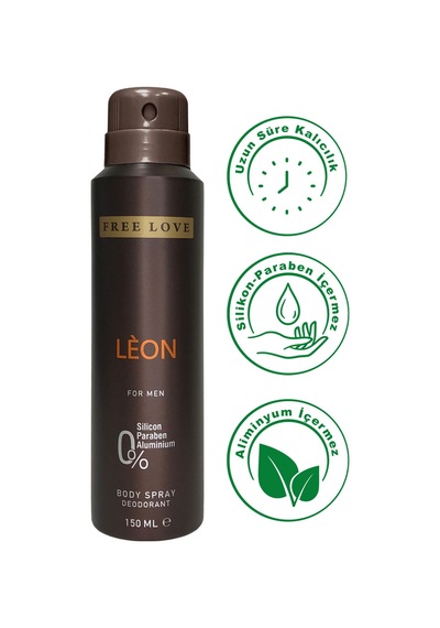 Free Love Leon Erkek Deodorant 3 x 150 ML